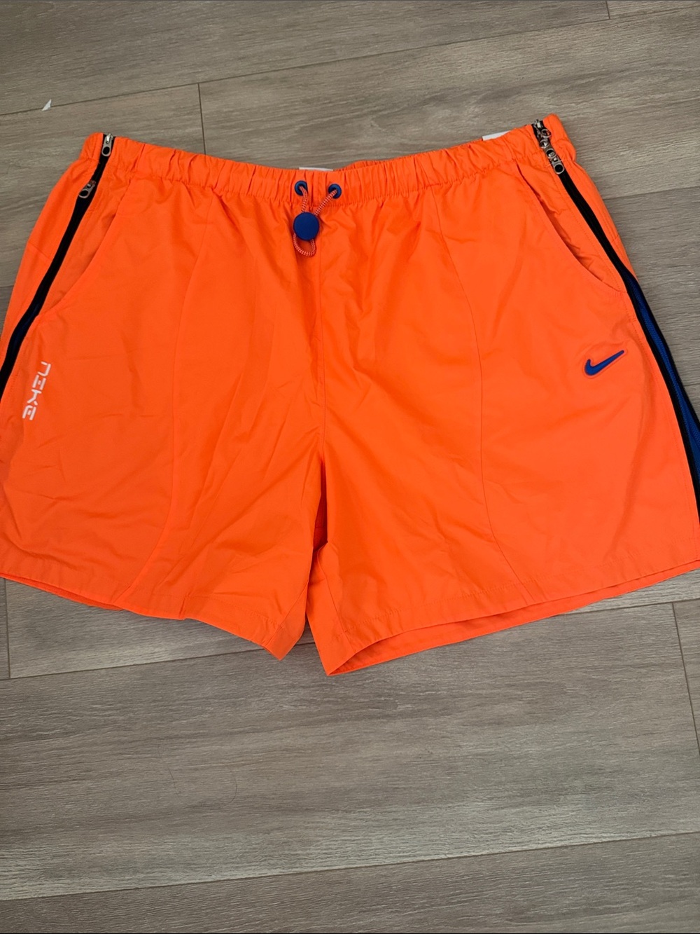 Nike Men’s Project F.R.O.G Bright Orange Athletic Shorts with Navy Accents